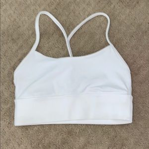 White Lululemon sports bra